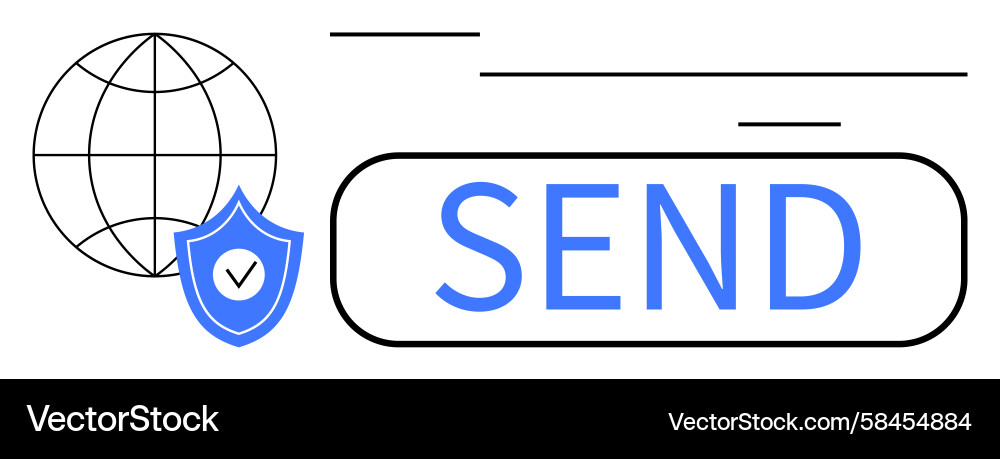 Secure Global Communication Concept Vector Image