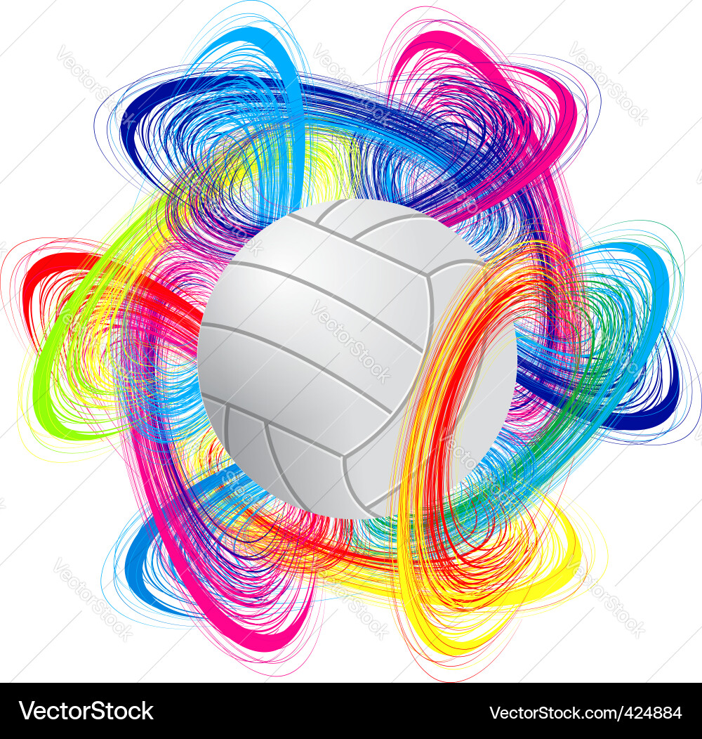 Volleyball Ball - Sport Action vector image