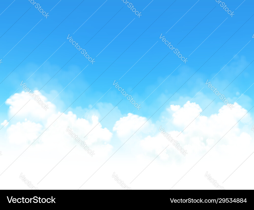 White clouds with blue sky Royalty Free Vector Image