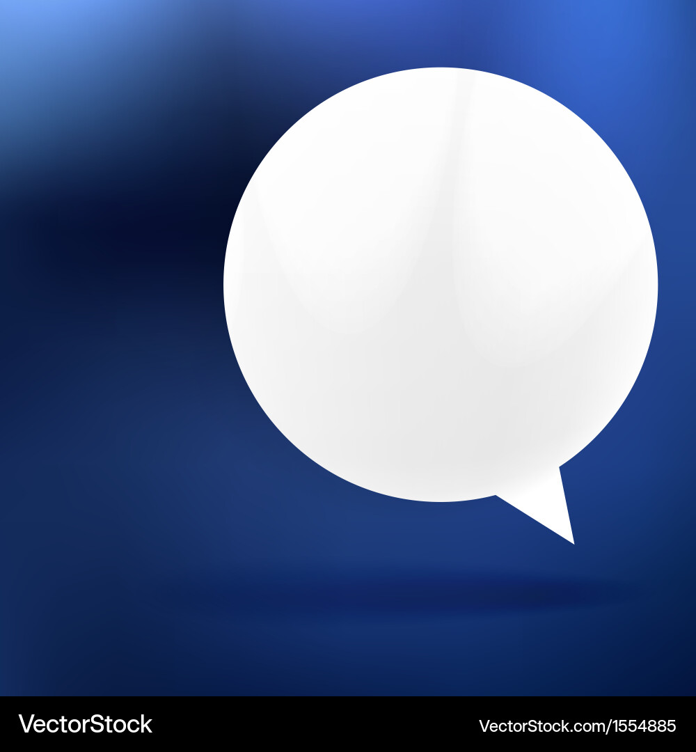 Abstract background with speech bubble on blue vector image