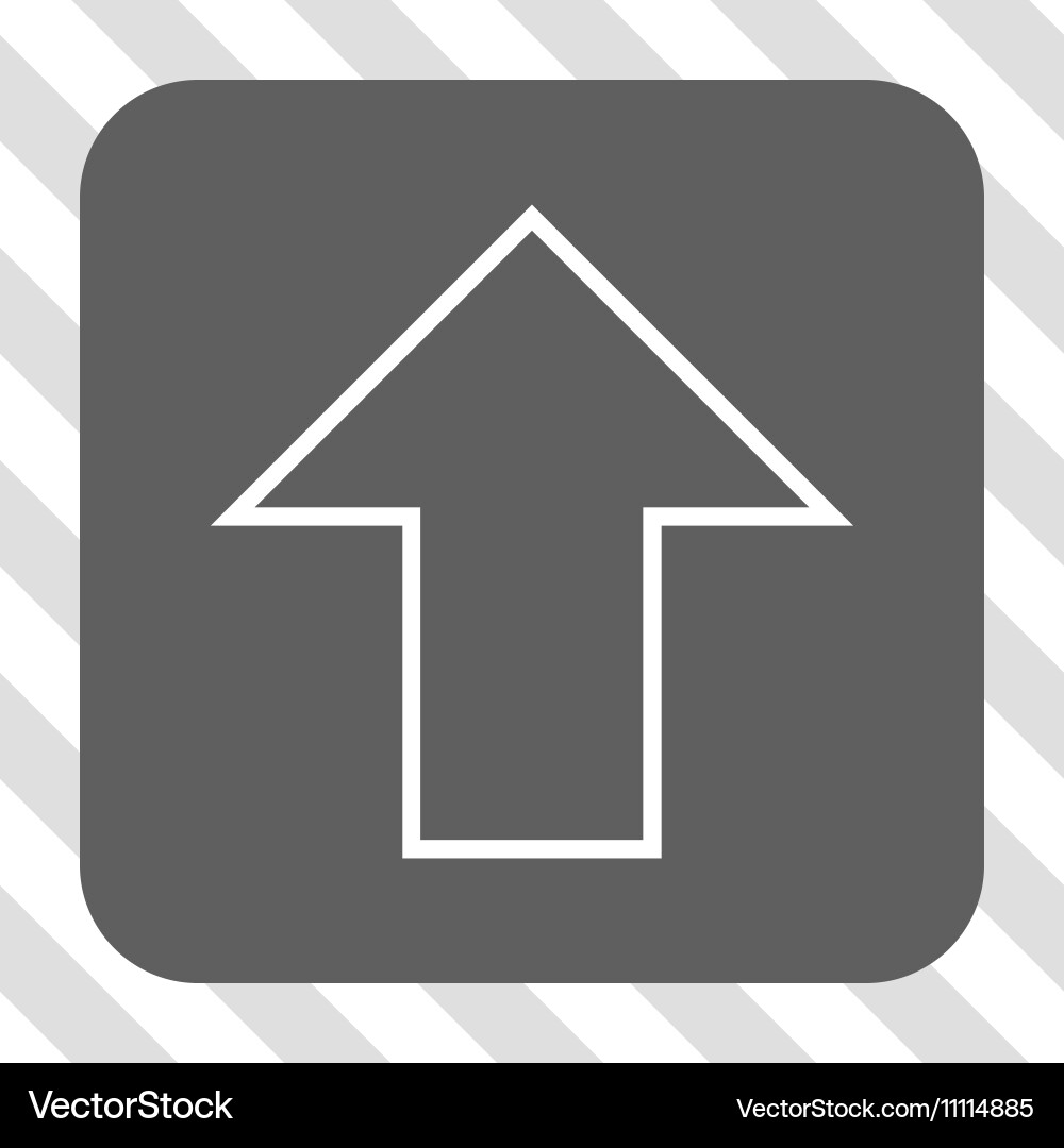 Arrow up rounded square button vector image