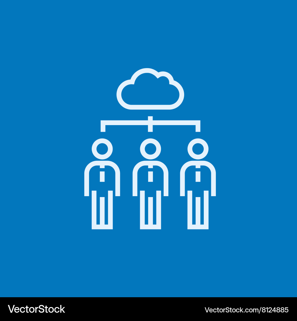 Cloud computing line icon Vector Image