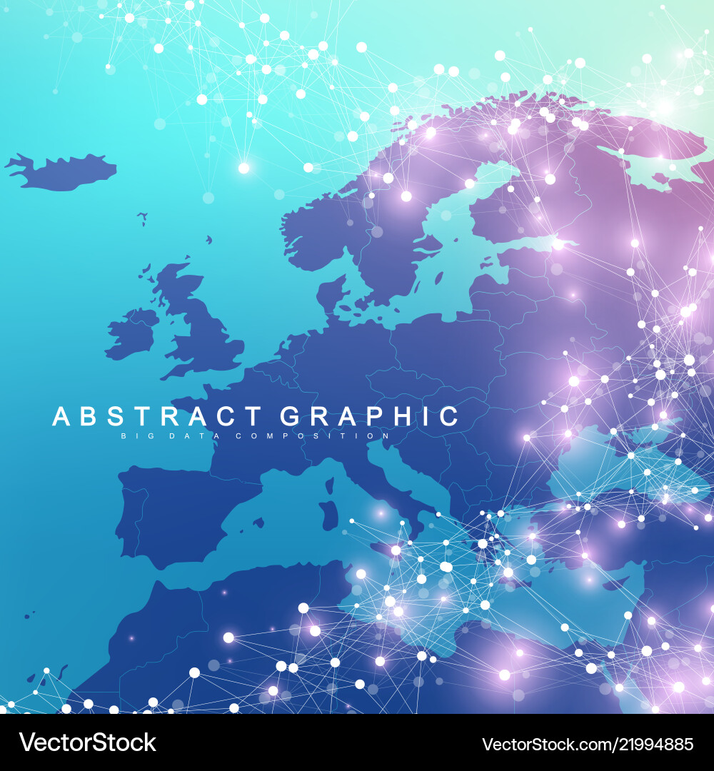 Complex Data Network Background vector image