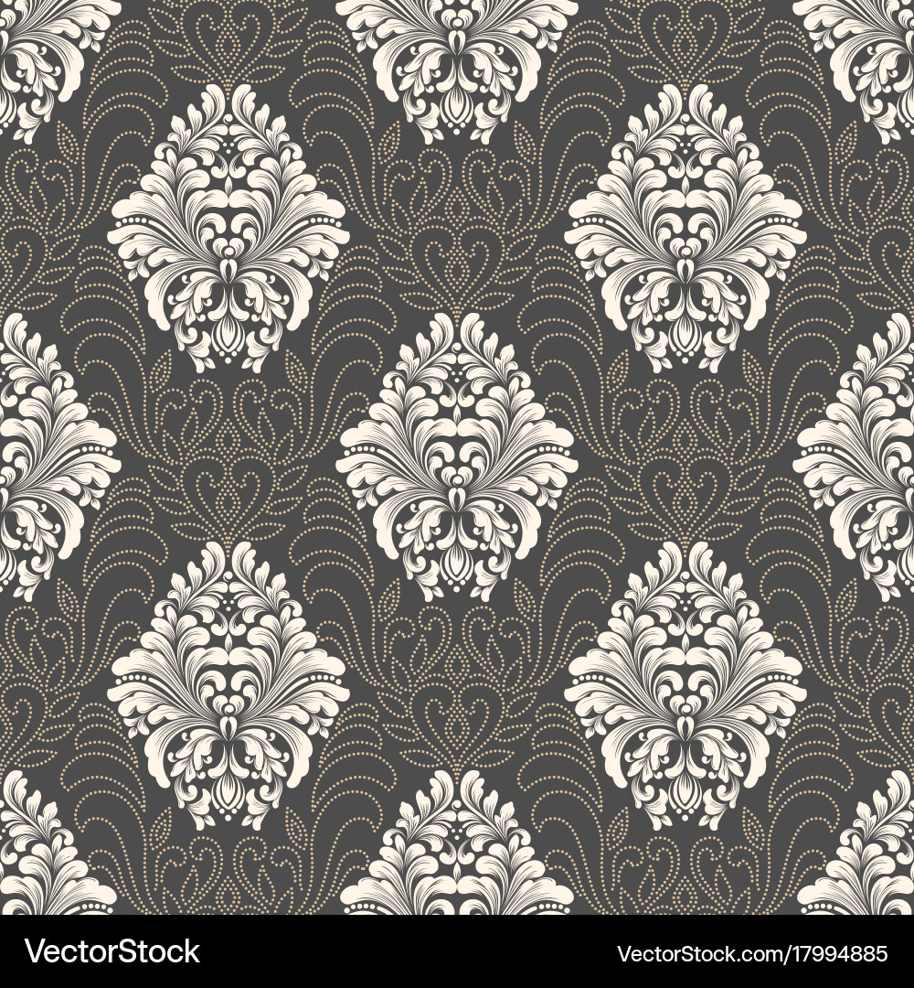 Damask seamless pattern background Vector Image