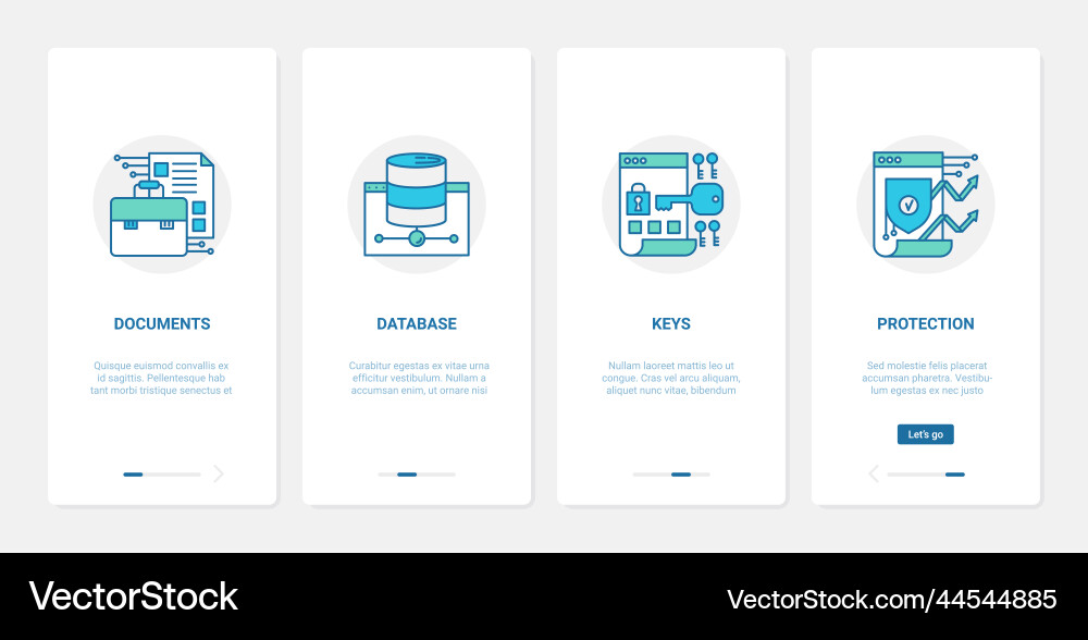 Data protection optimization technology ux ui Data protection optimization technology ux ui vector image