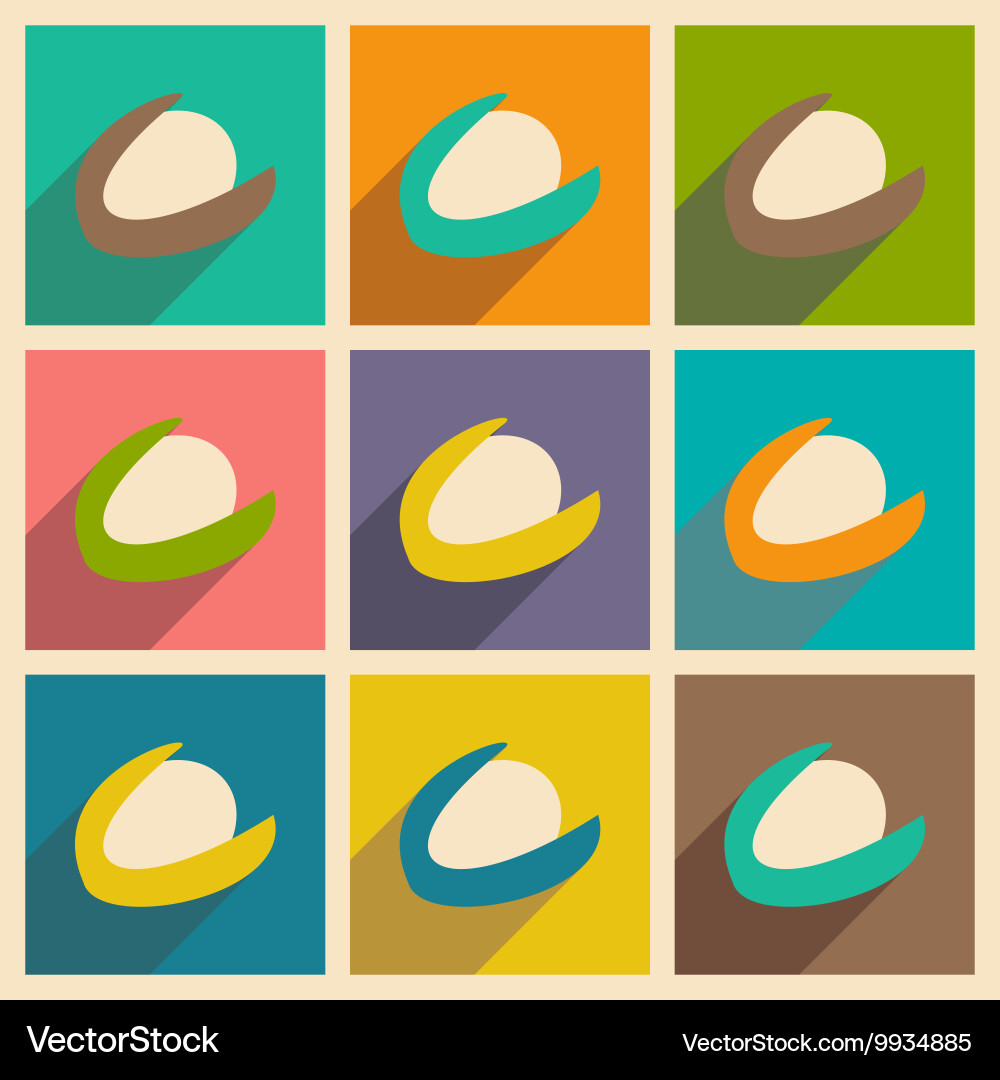 Flat with shadow concept and mobile application Vector Image