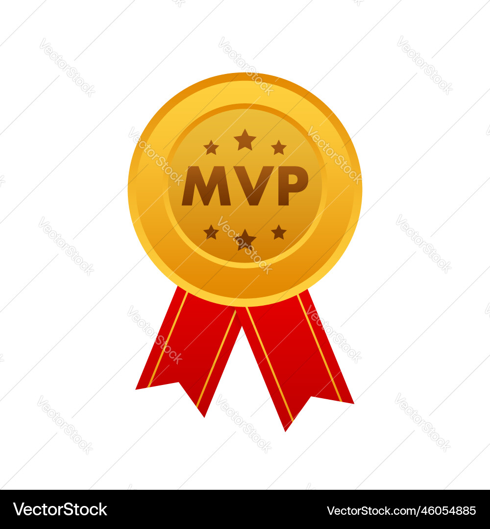 Gold MVP Award - Most Valuable Player – Royalty-Free Vector | VectorStock, image size:1000x1080