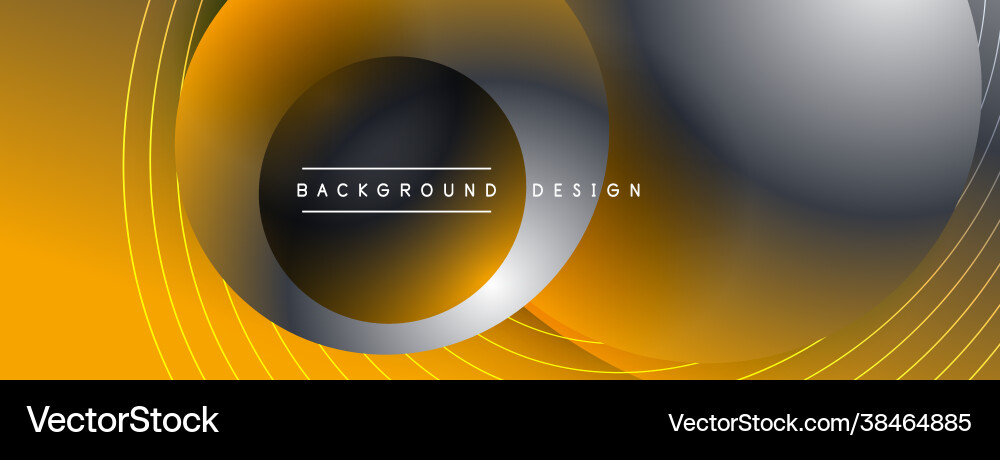 Gradient circles with shadows techno Gradient circles with shadows techno vector image