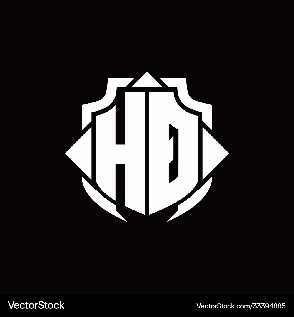 HQ Monogram Shield Logo vector image