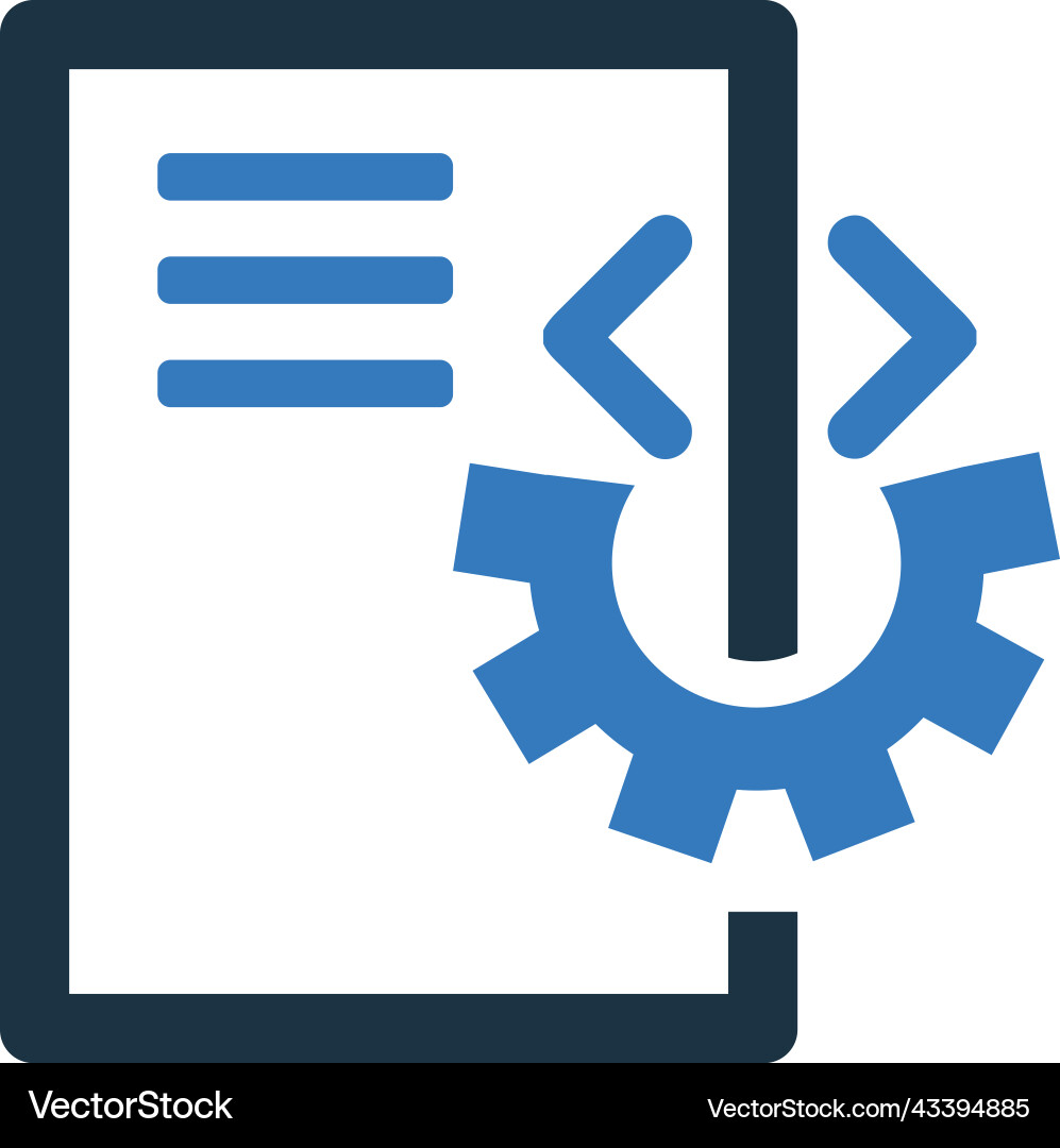Html coding icon glyph style eps vector image