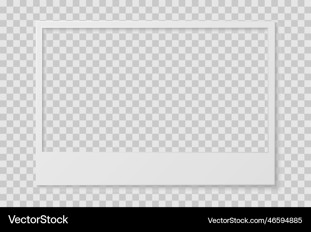 Realistic empty paper frame for photo or note vector image