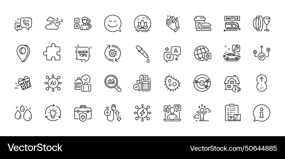 Shuttle bus quick tips and world medicine line Shuttle bus quick tips and world medicine line vector image