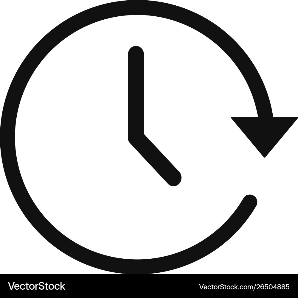 Time icon in modern design style for web site Time icon in modern design style for web site vector image