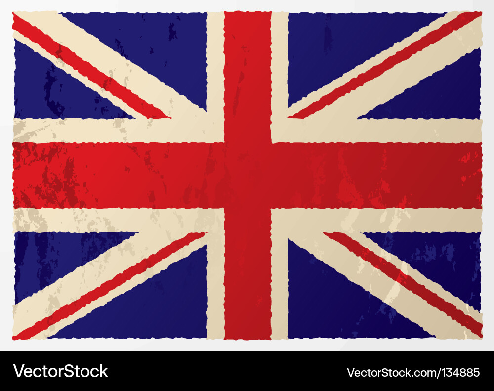 Vintage British Union Flag Vector Image