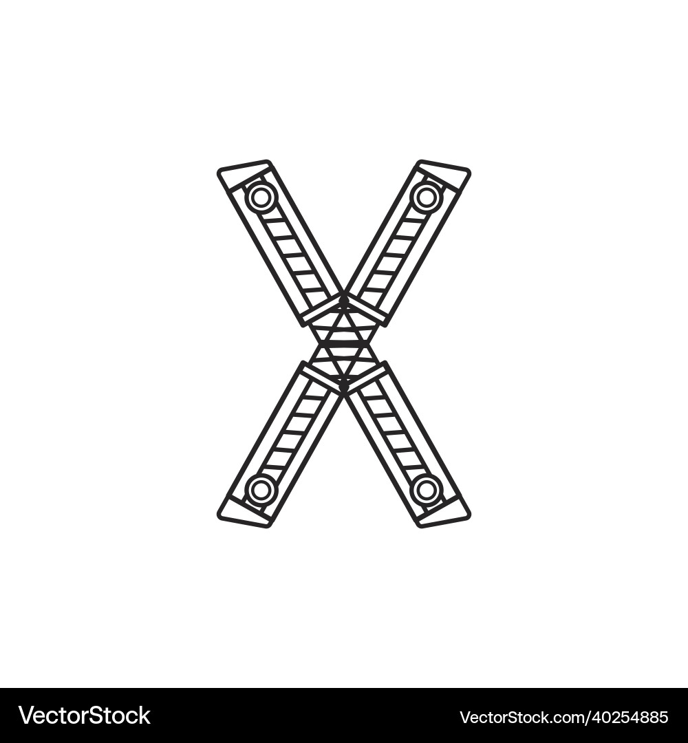 X flat icon simple style danger poster background X flat icon simple style danger poster background Vector Image