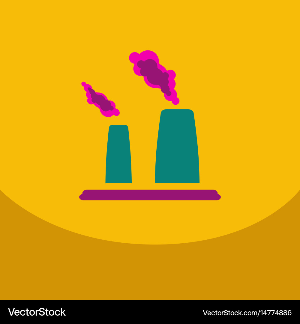 Black smoke floating from multiple smokestack Vector Image