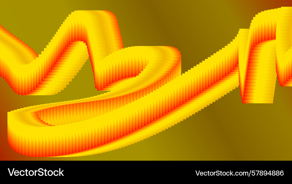 Blend flowing 3d background yellow gradient design Vector Image