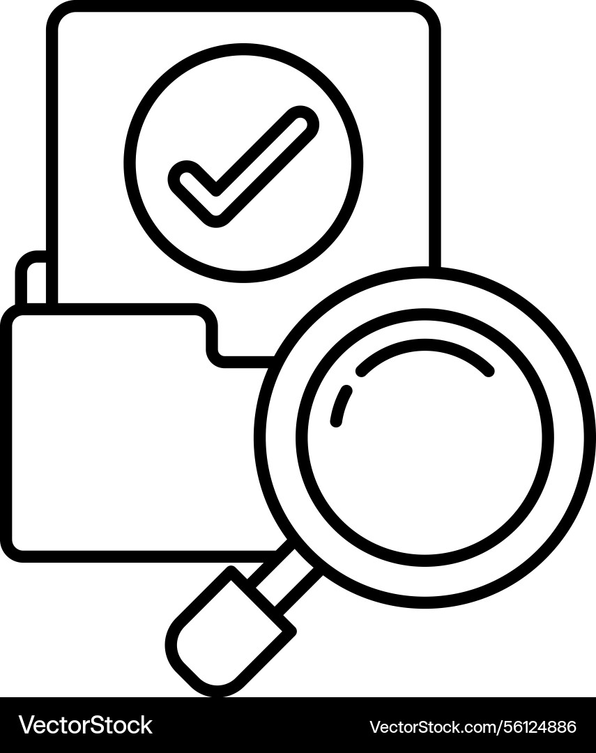 Check mark is on a file folder Check mark is on a file folder vector image