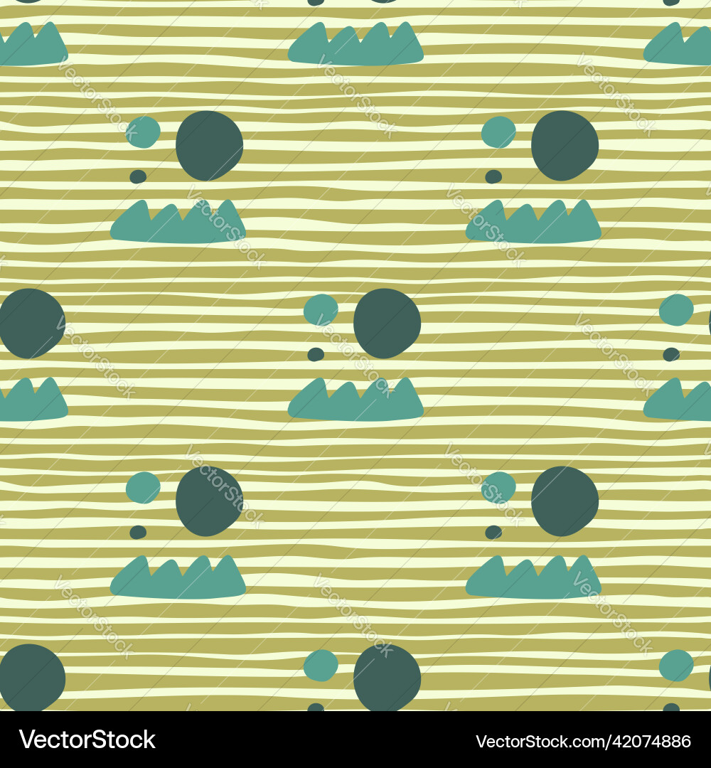Creative shape seamless pattern various Vector Image