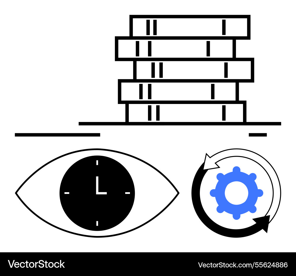 Data management with time efficiency and process Data management with time efficiency and process vector image