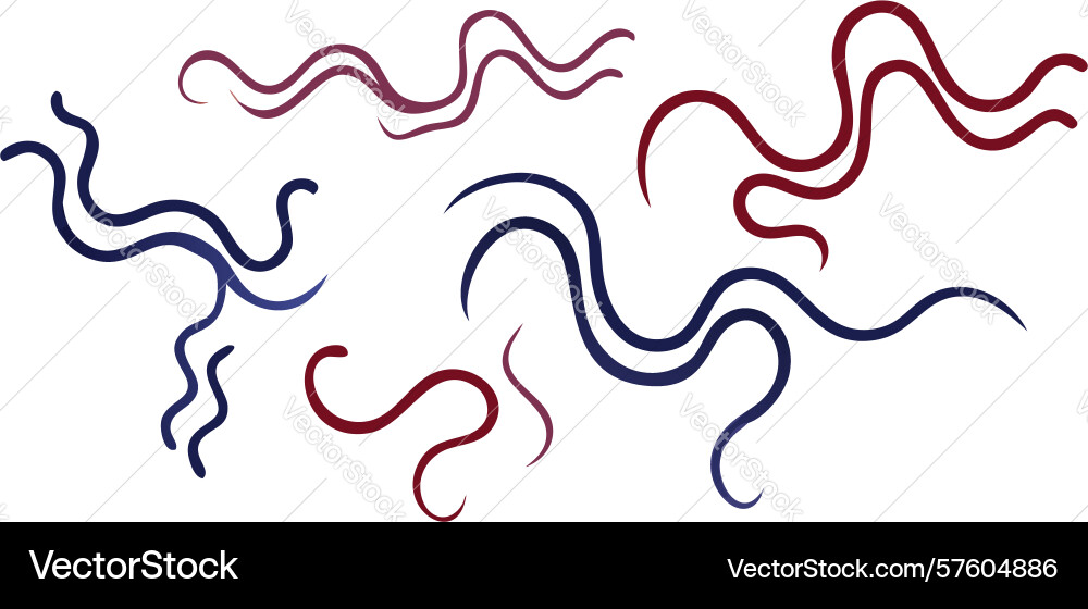 Dynamic abstract flowing lines design generative vector image