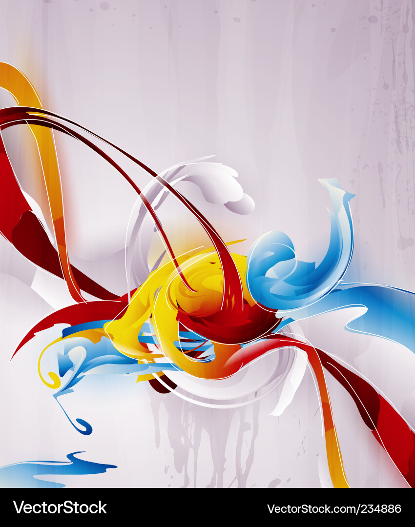 Dynamic Color Swirls vector image