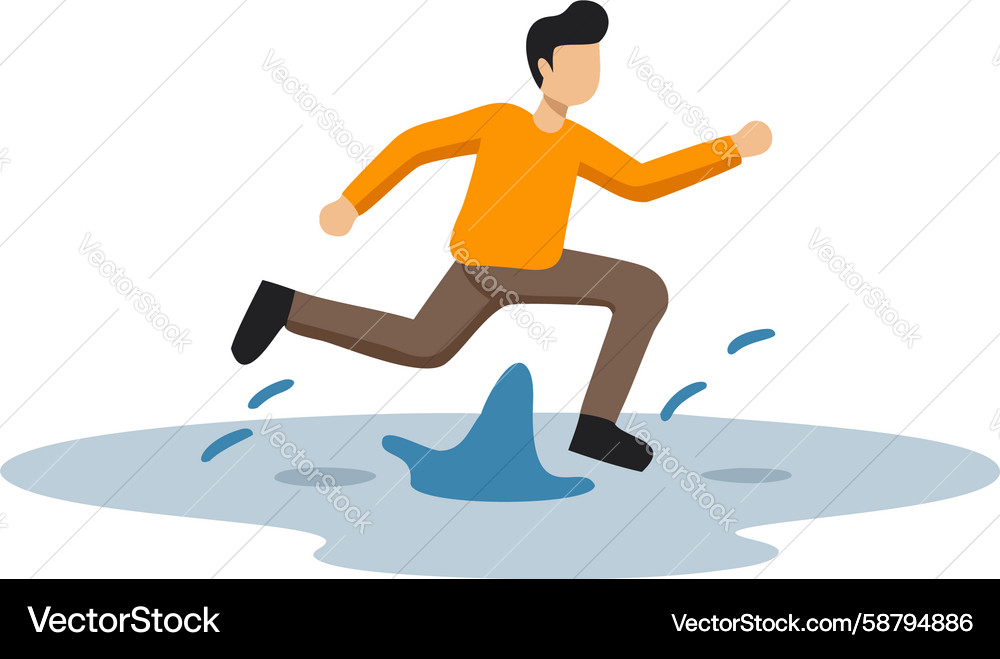 Dynamic runner in mid-stride capturing motion and Vector Image