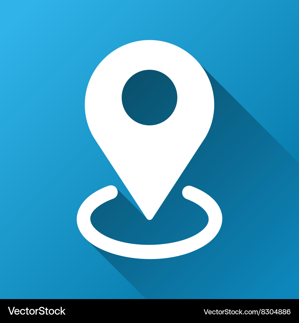 Geo targeting gradient square icon vector image