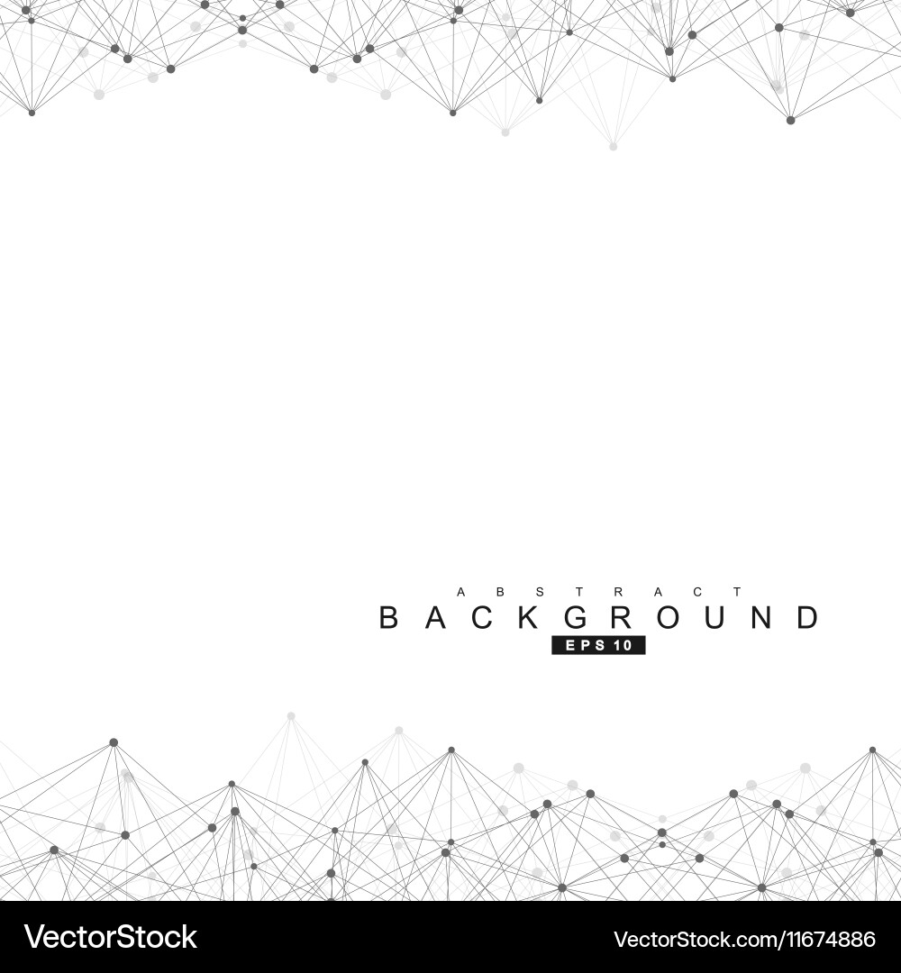 Geometric abstract background with connected line vector image