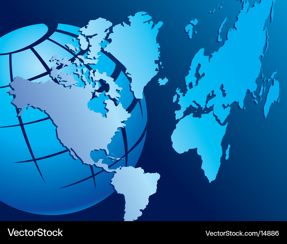 Global Map Globe Vector Image