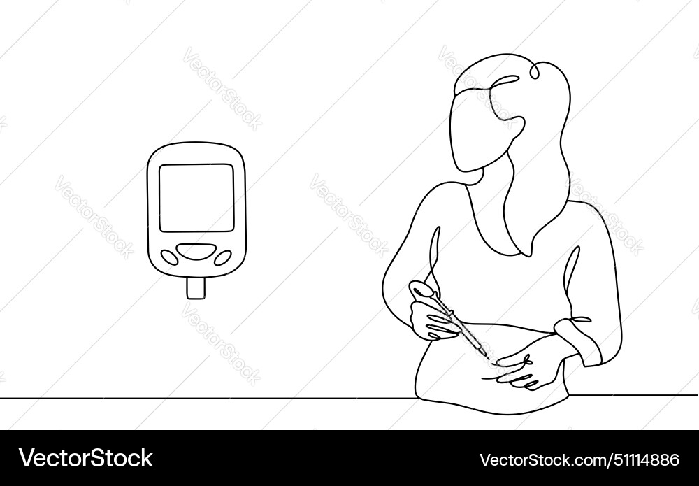 Insulin injection Royalty Free Vector Image VectorStock