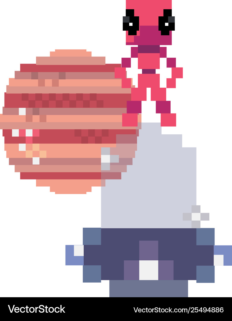 Invader video game retro vector image