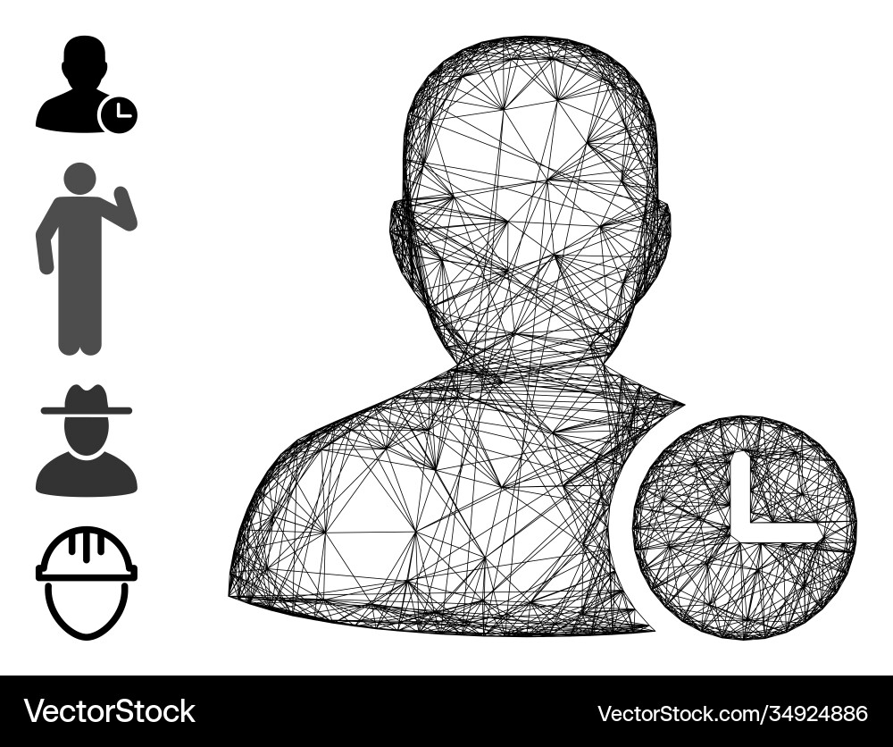 Net user time mesh Net user time mesh Vector Image