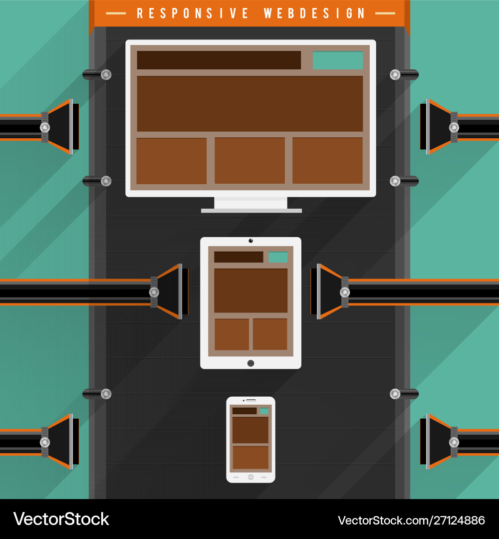 Responsive webdesign for muti device in file Responsive webdesign for muti device in file vector image