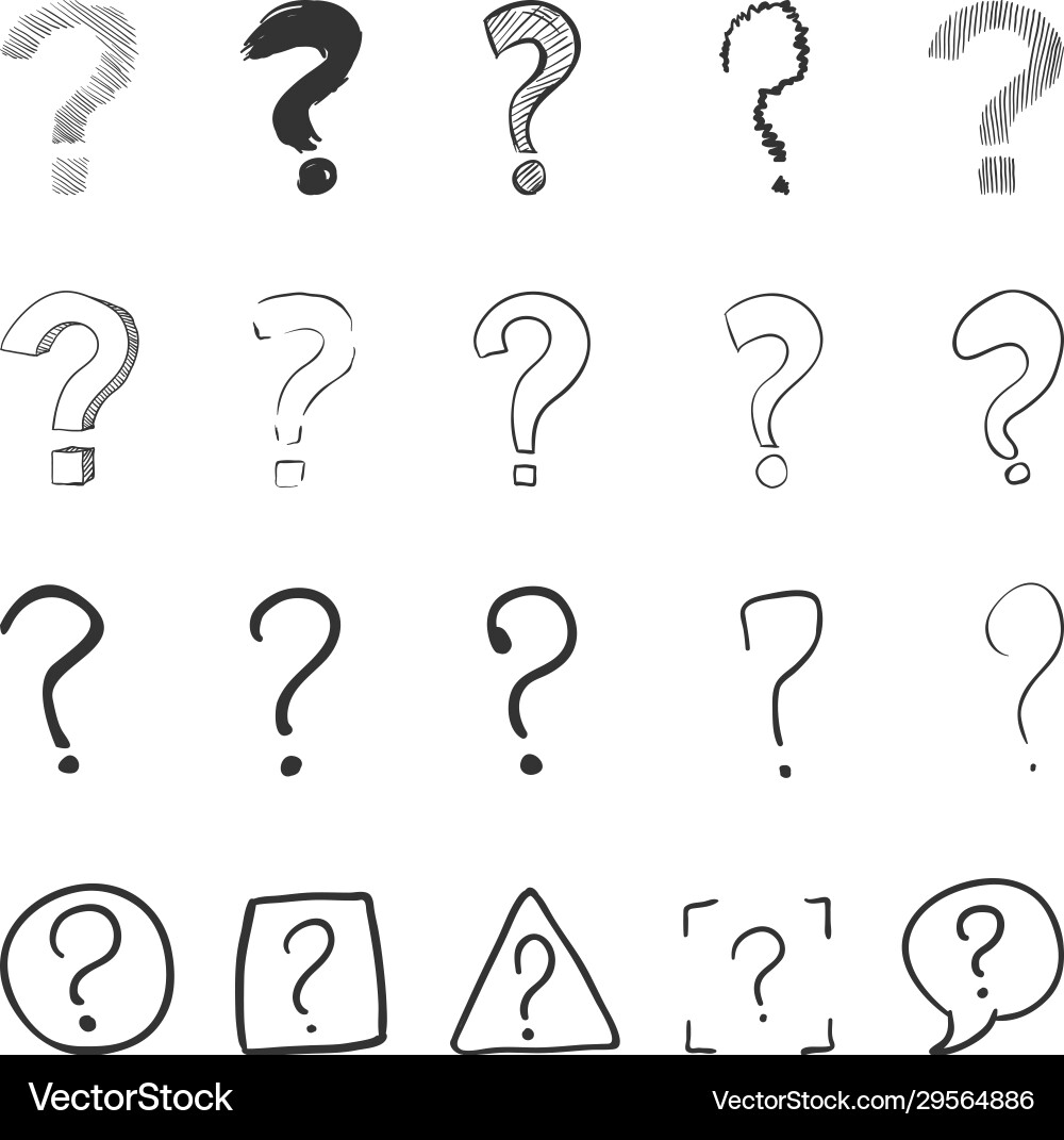 Set question marks Set question marks vector image
