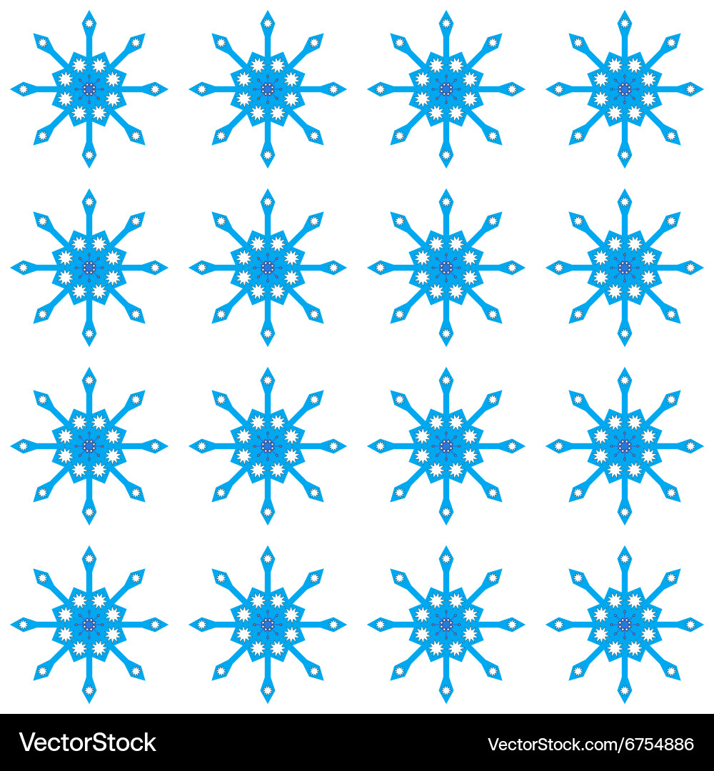 Snowflake seamless pattern Vector Image