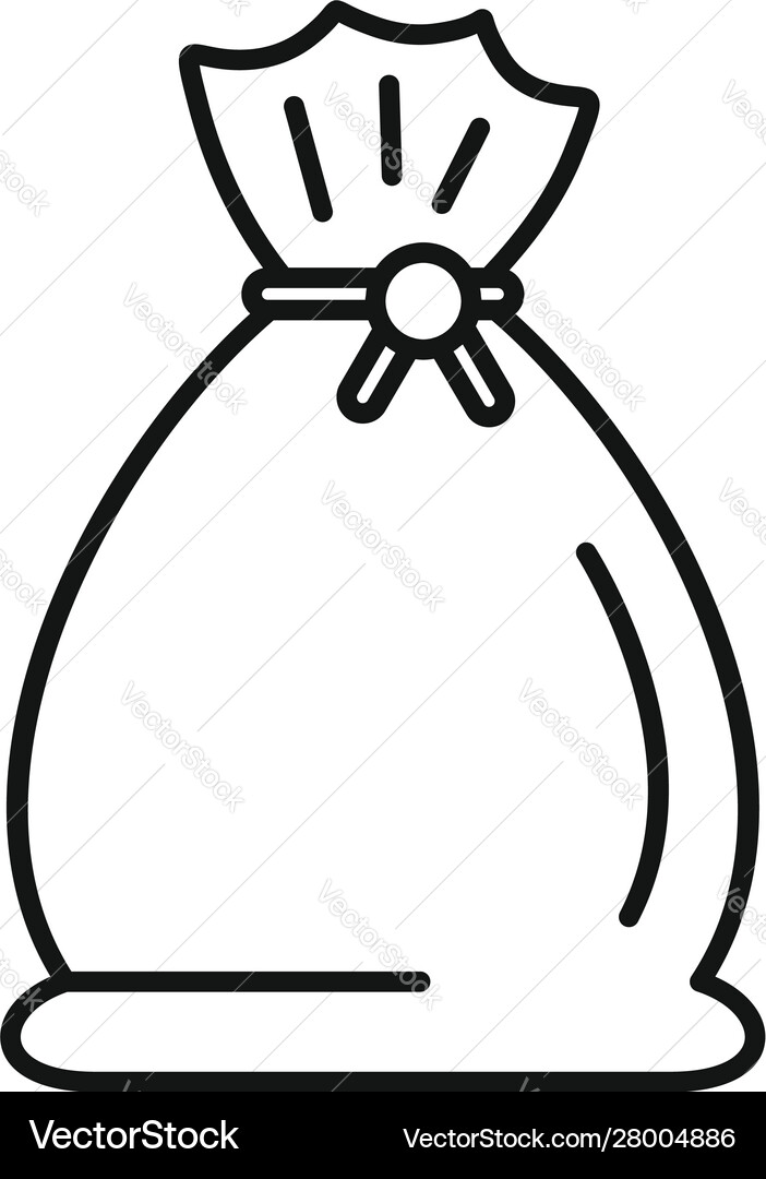 String sack icon outline style String sack icon outline style vector image