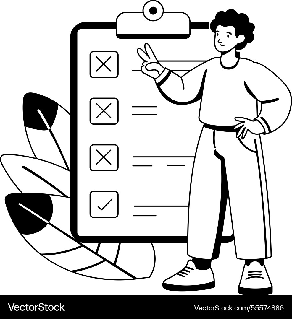 Task failure vector image