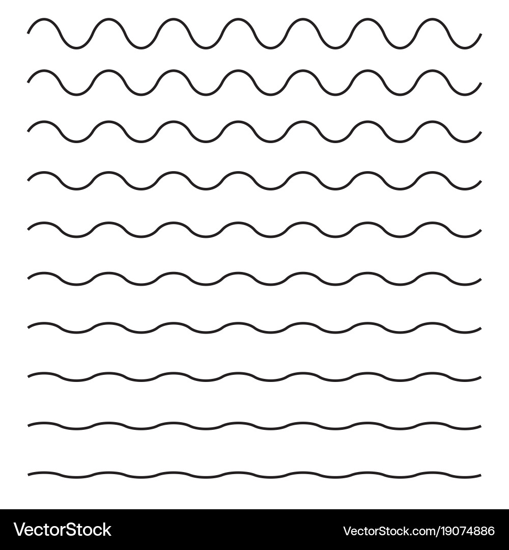 Wavy Horizontal Line Pattern vector image