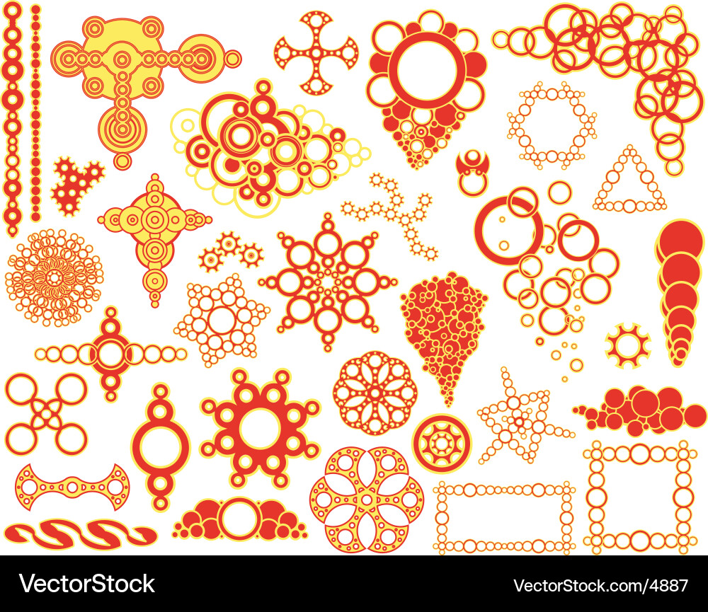 Abstract Circle Pattern Vector Image