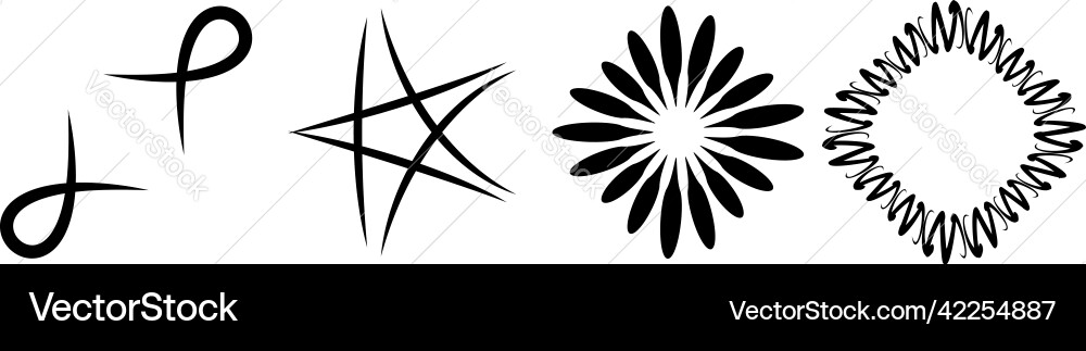 Abstract radial geometric design element non Abstract radial geometric design element non Vector Image