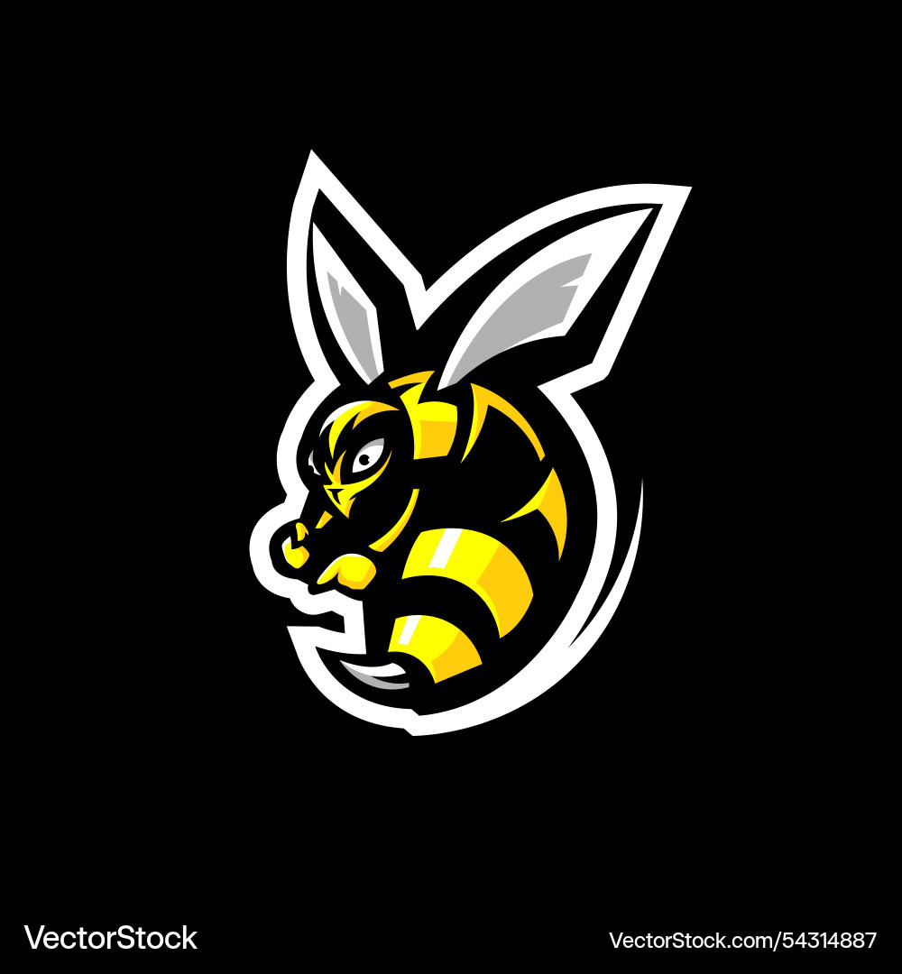 Bee mascot logo Vector Image