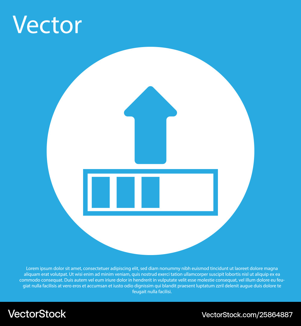 Blue loading icon isolated on background Blue loading icon isolated on background vector image