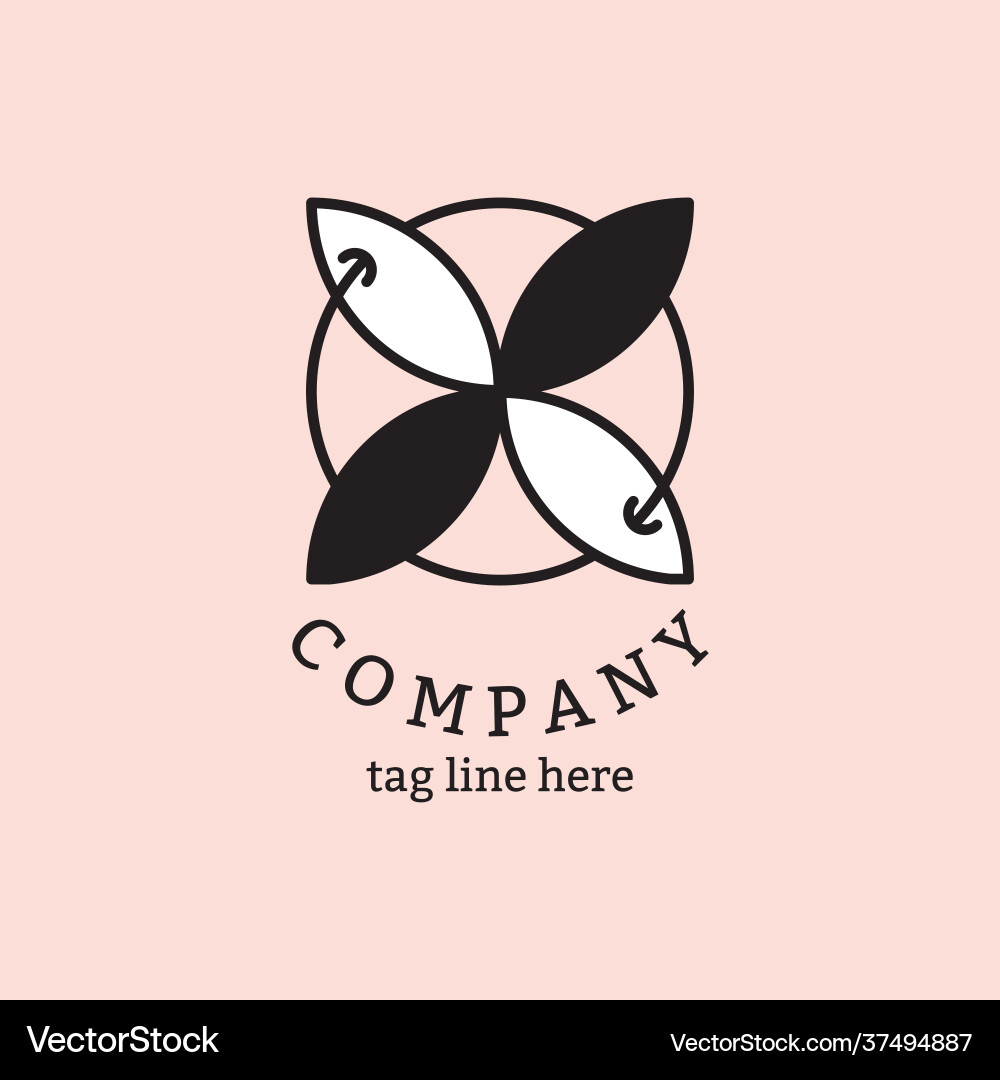 Business Logo auf rosa Business Logo auf rosa Vektorbild