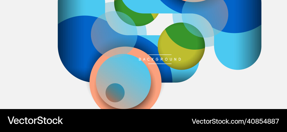 Circle and round shapes abstract background Vector Image