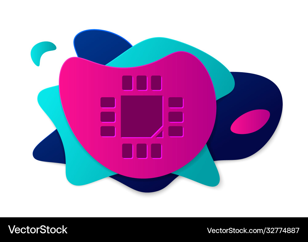 Color computer processor with microcircuits cpu Color computer processor with microcircuits cpu vector image