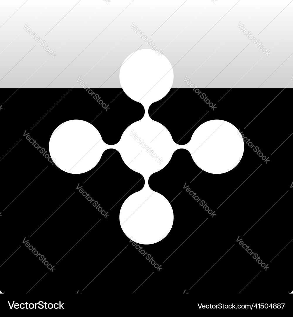 Connected circles nodes as technology tech Connected circles nodes as technology tech Vector Image