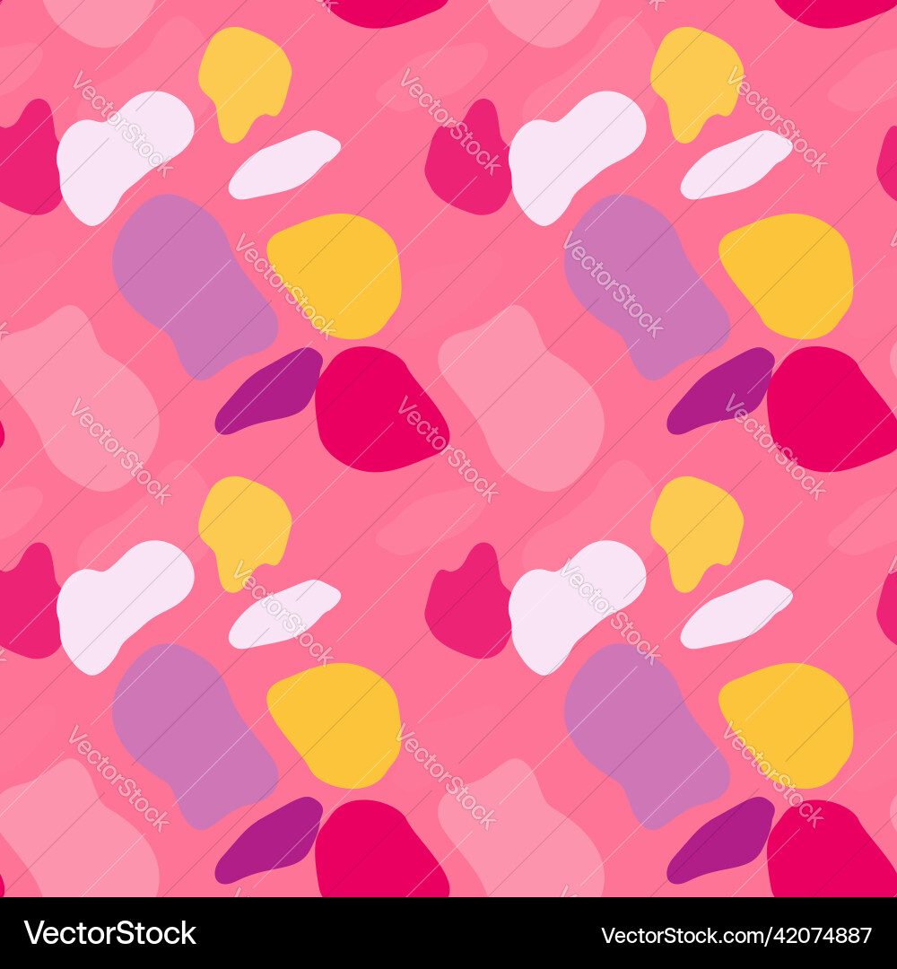 Doodle circle shape seamless pattern abstract Vector Image