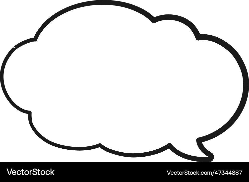 Empty speech bubble thought cloud text frame Empty speech bubble thought cloud text frame vector image