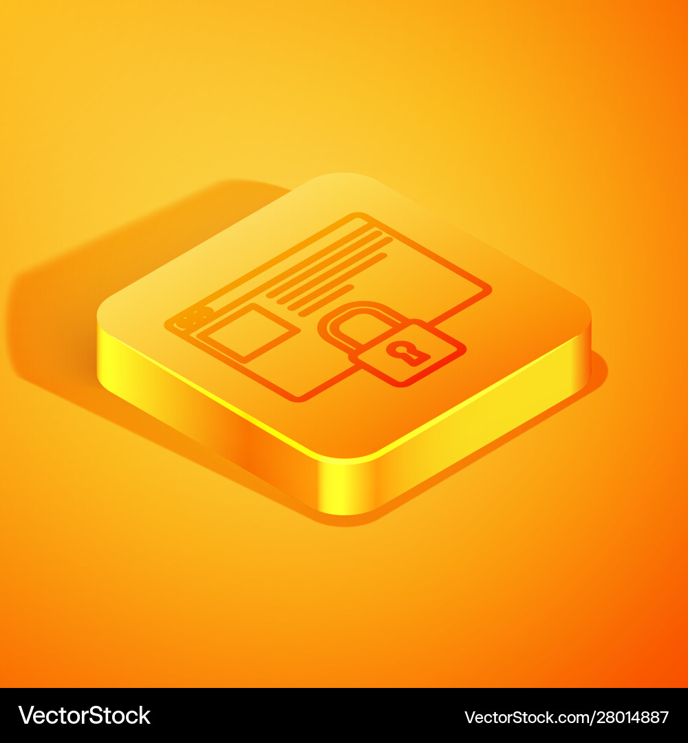 Isometric line secure your site with https ssl Isometric line secure your site with https ssl vector image